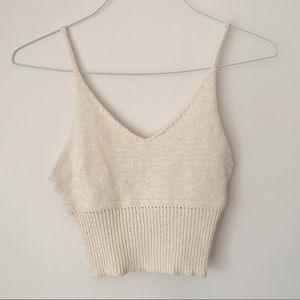 Mystique Boutique Women’s Cream Crop Top - M